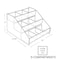 Azar Displays Three-Tier 9 Compartment Counter Step Display:12"W x 11.75"D x 7"H 326039 - alternate 2